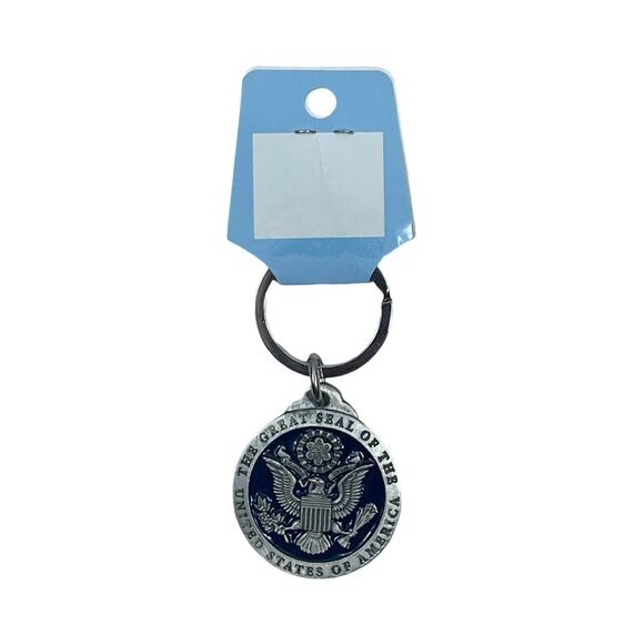 Heritage Pewter Keychain Great Seal of USA Made in USA Patriotic Gift - Picture 2 of 3